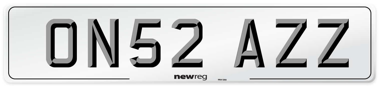 ON52 AZZ Number Plate from New Reg
